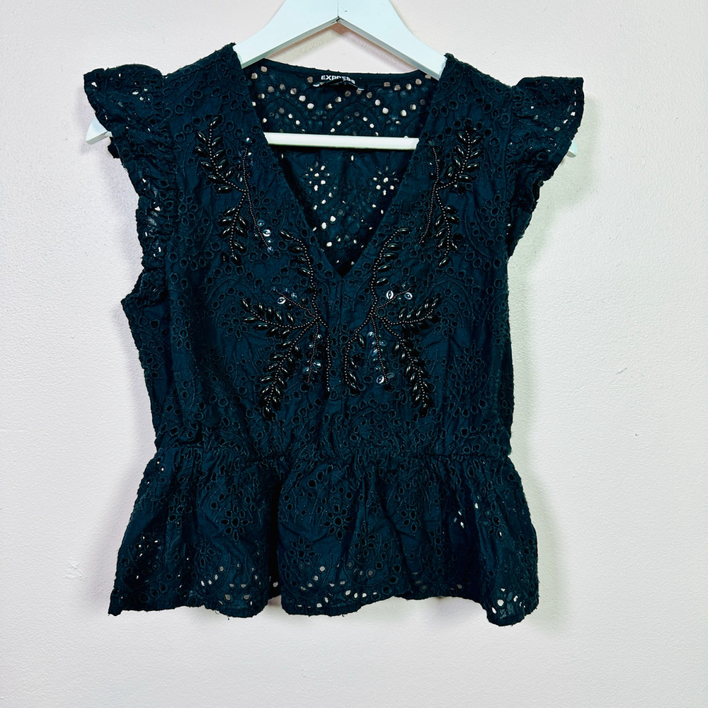 Elegant Black Lace Top